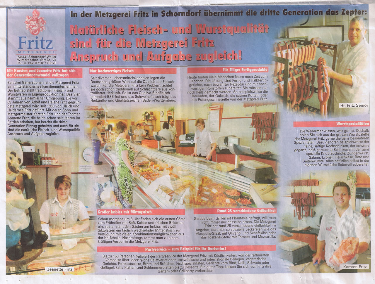 Zeitungsbeilage in den Schorndorfer Nachrichten vom 15.01.2007